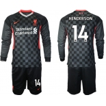 Men 2021 Liverpool away long sleeves 14 soccer jerseys