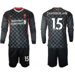 Men 2021 Liverpool away long sleeves 15 soccer jerseys
