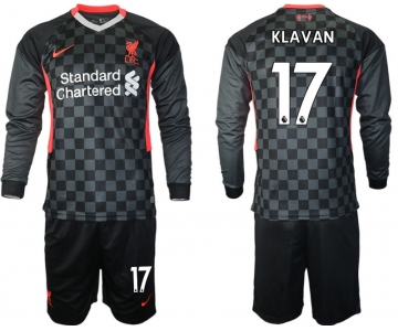 Men 2021 Liverpool away long sleeves 17 soccer jerseys