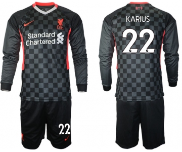 Men 2021 Liverpool away long sleeves 22 soccer jerseys