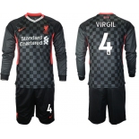 Men 2021 Liverpool away long sleeves 4 soccer jerseys
