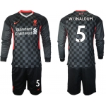 Men 2021 Liverpool away long sleeves 5 soccer jerseys