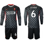 Men 2021 Liverpool away long sleeves 6 soccer jerseys