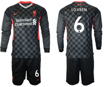Men 2021 Liverpool away long sleeves 6 soccer jerseys
