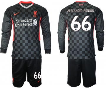 Men 2021 Liverpool away long sleeves 66 soccer jerseys