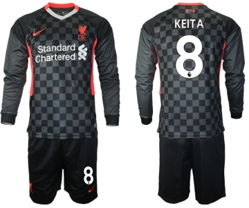 Men 2021 Liverpool away long sleeves 8 soccer jerseys