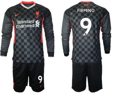 Men 2021 Liverpool away long sleeves 9 soccer jerseys