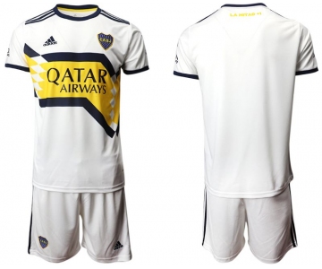 Men 2020-2021 Club Boca juniors away white blank Adidas Soccer Jersey