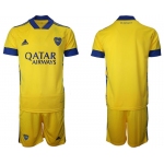 Men 2020-2021 Club Boca juniors away yellow blank Adidas Soccer Jersey