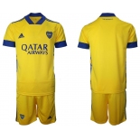 Men 2020-2021 Club Boca juniors away yellow blank Adidas Soccer Jersey