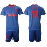 Men 2020-2021 club Atletico Madrid away 11 blue Soccer Jerseys