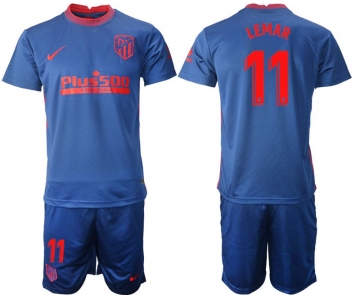 Men 2020-2021 club Atletico Madrid away 11 blue Soccer Jerseys