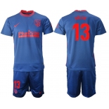 Men 2020-2021 club Atletico Madrid away 13 blue Soccer Jerseys