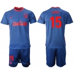 Men 2020-2021 club Atletico Madrid away 15 blue Soccer Jerseys