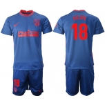 Men 2020-2021 club Atletico Madrid away 18 blue Soccer Jerseys