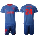 Men 2020-2021 club Atletico Madrid away 24 blue Soccer Jerseys