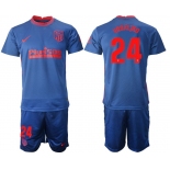 Men 2020-2021 club Atletico Madrid away 24 blue Soccer Jerseys