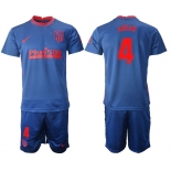 Men 2020-2021 club Atletico Madrid away 4 blue Soccer Jerseys