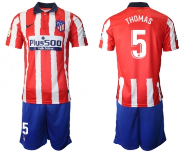 Men 2020-2021 club Atletico Madrid home 5 red Soccer Jerseys
