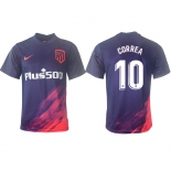 Men 2021-2022 Club Atletico Madrid away aaa version purple 10 Soccer Jersey