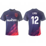 Men 2021-2022 Club Atletico Madrid away aaa version purple 12 Soccer Jersey