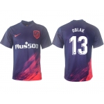 Men 2021-2022 Club Atletico Madrid away aaa version purple 13 Soccer Jersey