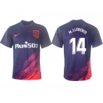 Men 2021-2022 Club Atletico Madrid away aaa version purple 14 Soccer Jersey