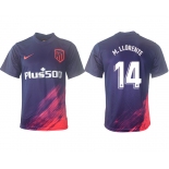 Men 2021-2022 Club Atletico Madrid away aaa version purple 14 Soccer Jersey