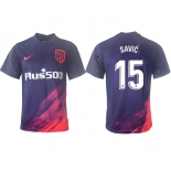 Men 2021-2022 Club Atletico Madrid away aaa version purple 15 Soccer Jersey