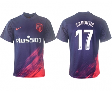 Men 2021-2022 Club Atletico Madrid away aaa version purple 17 Soccer Jersey
