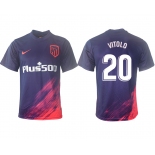 Men 2021-2022 Club Atletico Madrid away aaa version purple 20 Soccer Jersey
