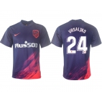 Men 2021-2022 Club Atletico Madrid away aaa version purple 24 Soccer Jersey