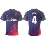 Men 2021-2022 Club Atletico Madrid away aaa version purple 4 Soccer Jersey