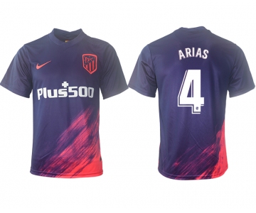 Men 2021-2022 Club Atletico Madrid away aaa version purple 4 Soccer Jersey