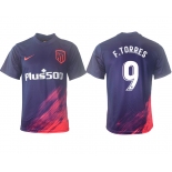 Men 2021-2022 Club Atletico Madrid away aaa version purple 9 Soccer Jersey
