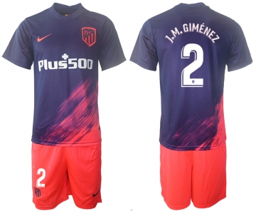 Men 2021-2022 Club Atletico Madrid away purple 2 Soccer Jersey