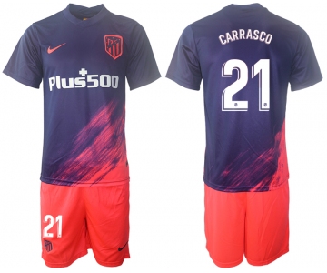 Men 2021-2022 Club Atletico Madrid away purple 21 Soccer Jersey