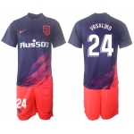 Men 2021-2022 Club Atletico Madrid away purple 24 Soccer Jersey