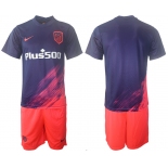Men 2021-2022 Club Atletico Madrid away purple blank Soccer Jersey