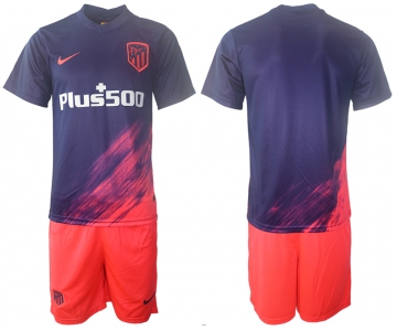 Men 2021-2022 Club Atletico Madrid away purple blank Soccer Jersey