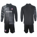 Men 2021-2022 Club Atletico Madrid black goalkeeper Long Sleeve blank Soccer Jersey