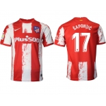 Men 2021-2022 Club Atletico Madrid home aaa version red 17 Nike Soccer Jersey