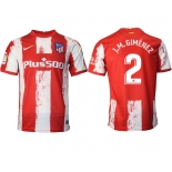Men 2021-2022 Club Atletico Madrid home aaa version red 2 Nike Soccer Jersey