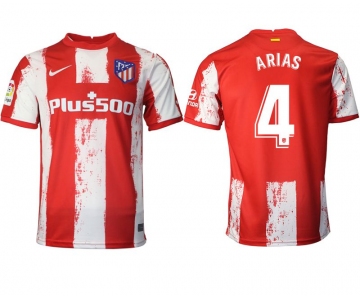 Men 2021-2022 Club Atletico Madrid home aaa version red 4 Nike Soccer Jersey