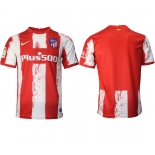 Men 2021-2022 Club Atletico Madrid home aaa version red blank Nike Soccer Jersey