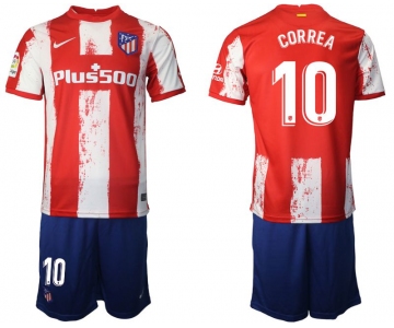 Men 2021-2022 Club Atletico Madrid home red 10 Nike Soccer Jersey