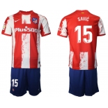 Men 2021-2022 Club Atletico Madrid home red 15 Nike Soccer Jersey