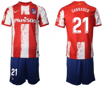 Men 2021-2022 Club Atletico Madrid home red 21 Nike Soccer Jersey