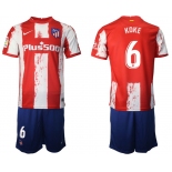 Men 2021-2022 Club Atletico Madrid home red 6 Nike Soccer Jersey