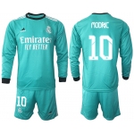 Men 2021-2022 Club Atletico Madrid second away blue Long Sleeve 10 Soccer Jersey